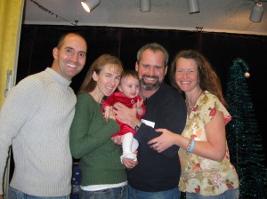 With Jayden, Joe and Jen at her dedication