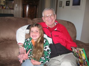 Livy and Grandpa Dick pre-haircut