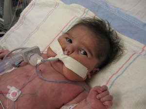 Bright-eyed after our cuddle time