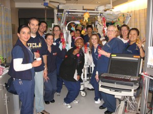 The celebration continues at shift change...