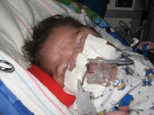 a failed attempt at securing Rudy's pacifier