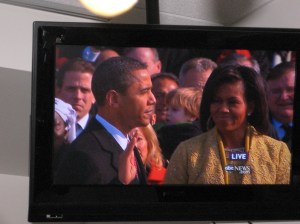 Taking the oath of office...