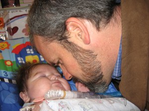 Eskimo kiss from Daddy