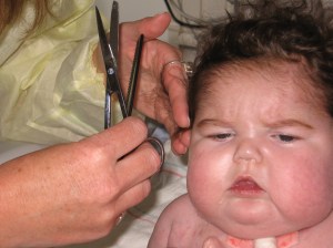 Rudy's first hair trim - just around the ears