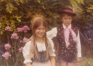 Rolf and his sister Andi in the "old country"!  Nice Lederhosen!!!