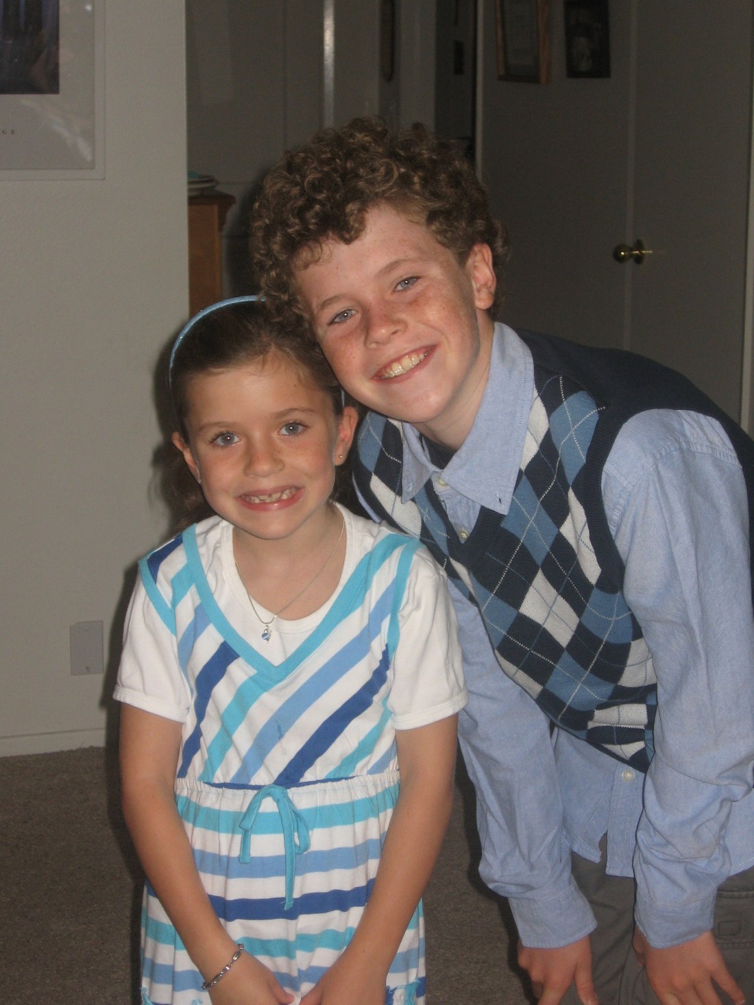 All smiles from the 2nd and 7th graders!