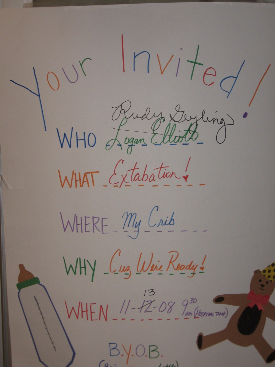 Rudy followed Logan in one of their many extubation attempts and Logan was kind enough to pass his "extubation sign" on to Rudy when it was his turn!