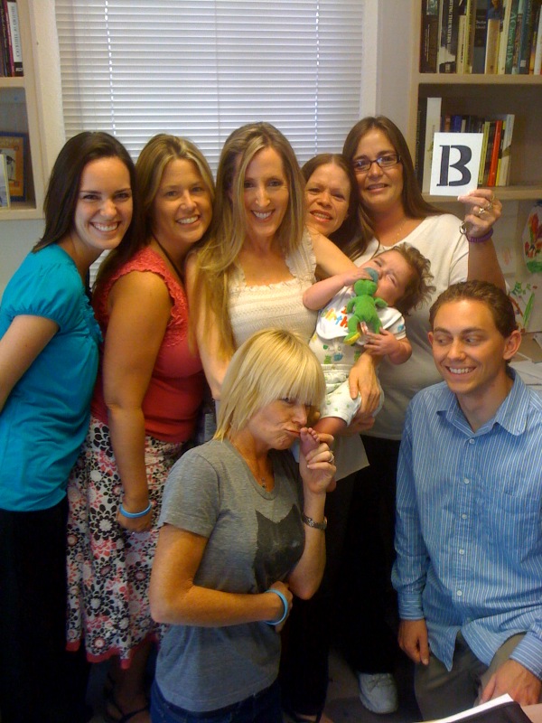 12:30pm...the office staff not getting any work done (and Kelly creeping us out)...