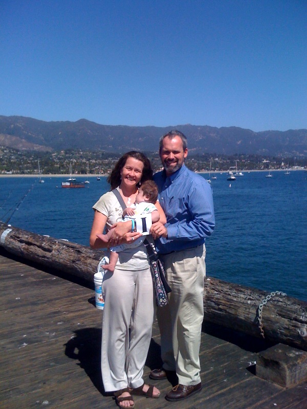 1:30pm...on his 1st birthday, Rudy takes his first trip out onto the pier.