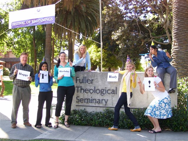 My fine former colleagues (Dan, Manvi, Monique, Bonnie, Lauren, Rachel, Ashita) at Fuller took a birthday break.