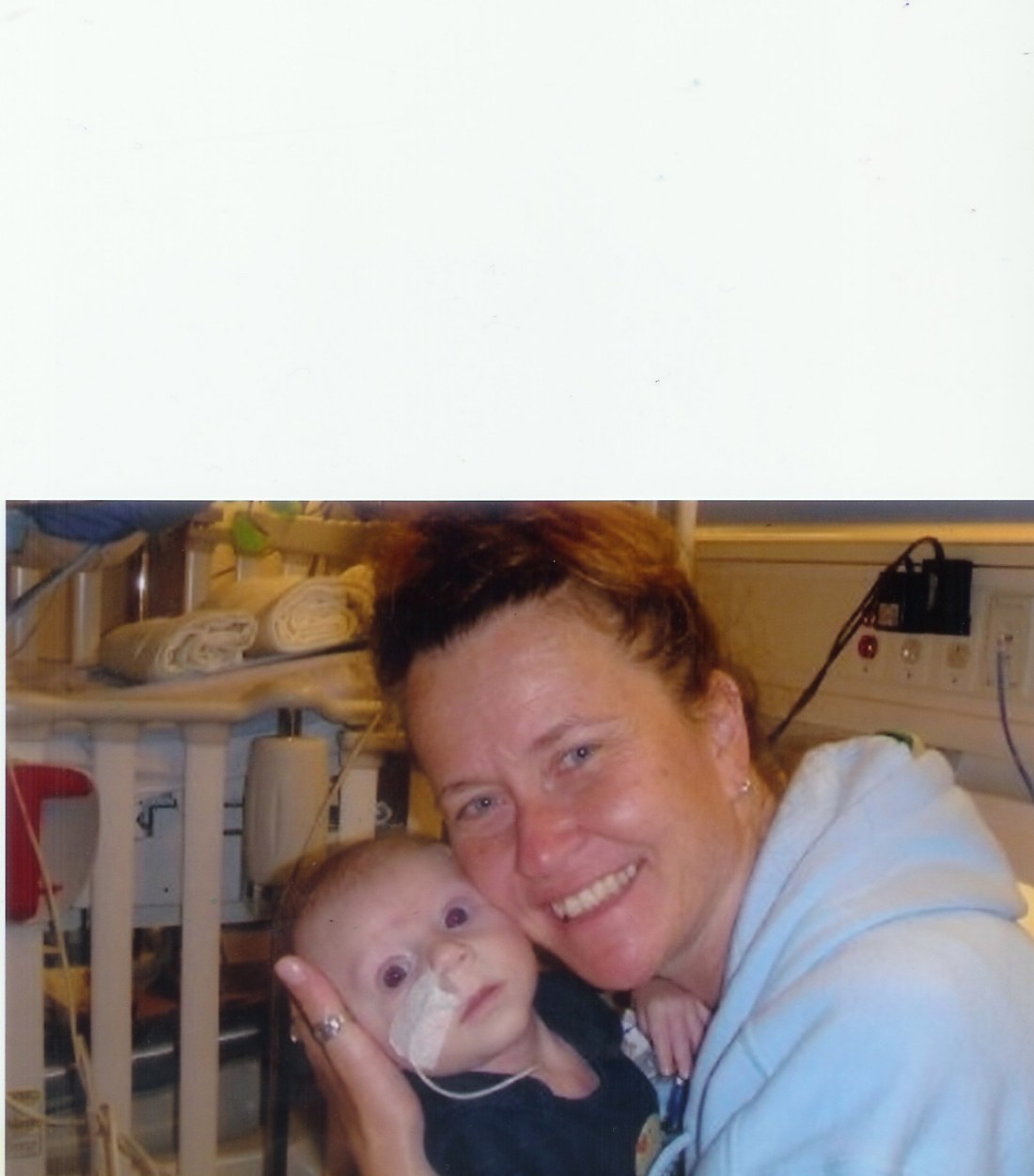 I got to hold Logan last year in the CTICU before I got to hold Rudy...