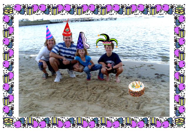 The Zovaks sent greetings from down under (but since there's no mention of Rudy, we wonder if this is just a generic picture they send to everyone back home...)