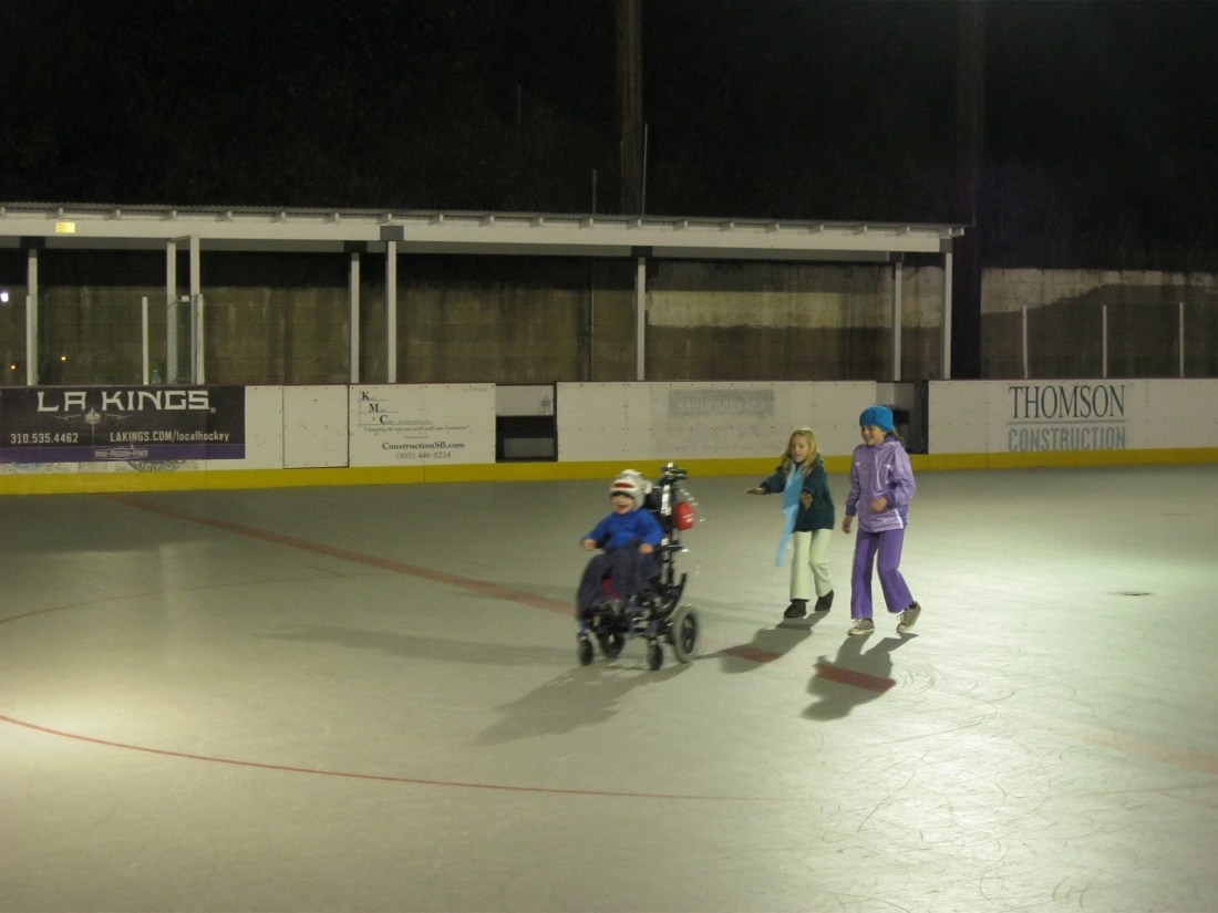 A little pre-game hockey scrimmage with Olivia and Brooke.