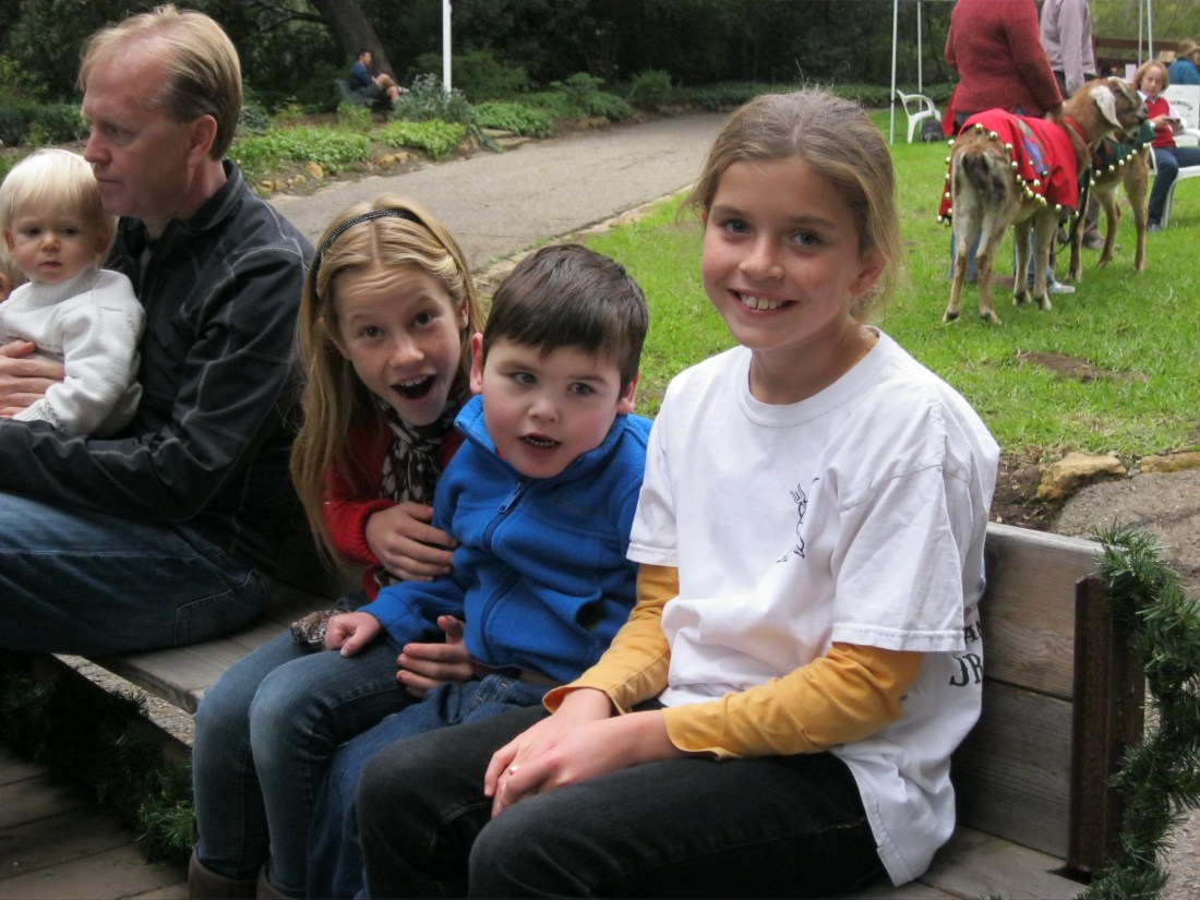 A tractor ride with Olivia and friend Brooke!