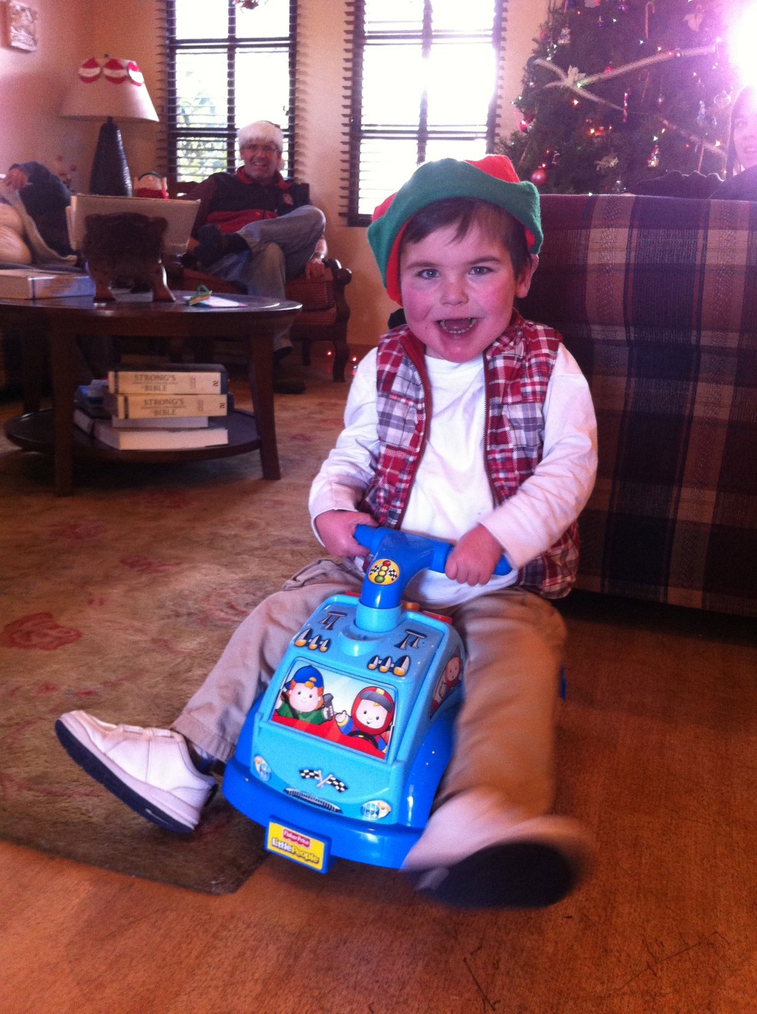 Rudy helping us celebrate at the Bethel House this morning...we just LOVE the women of Bethel House! :)