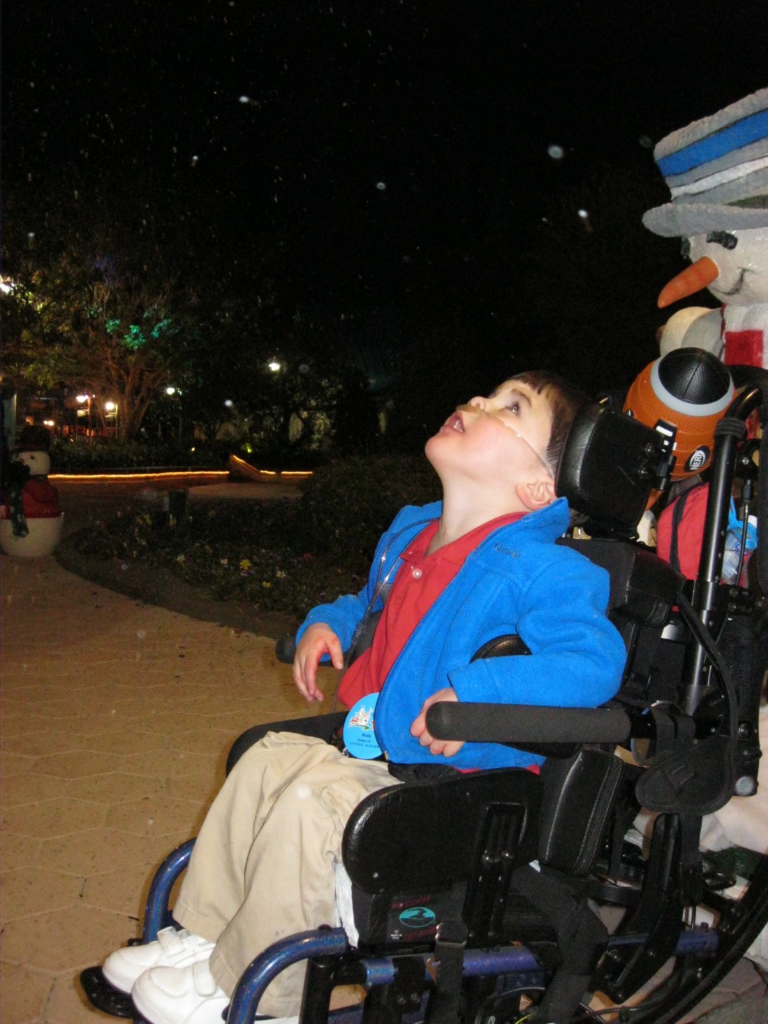 It can't be Christmas without snow, right?  Rudy's first look at Christmas snow!!