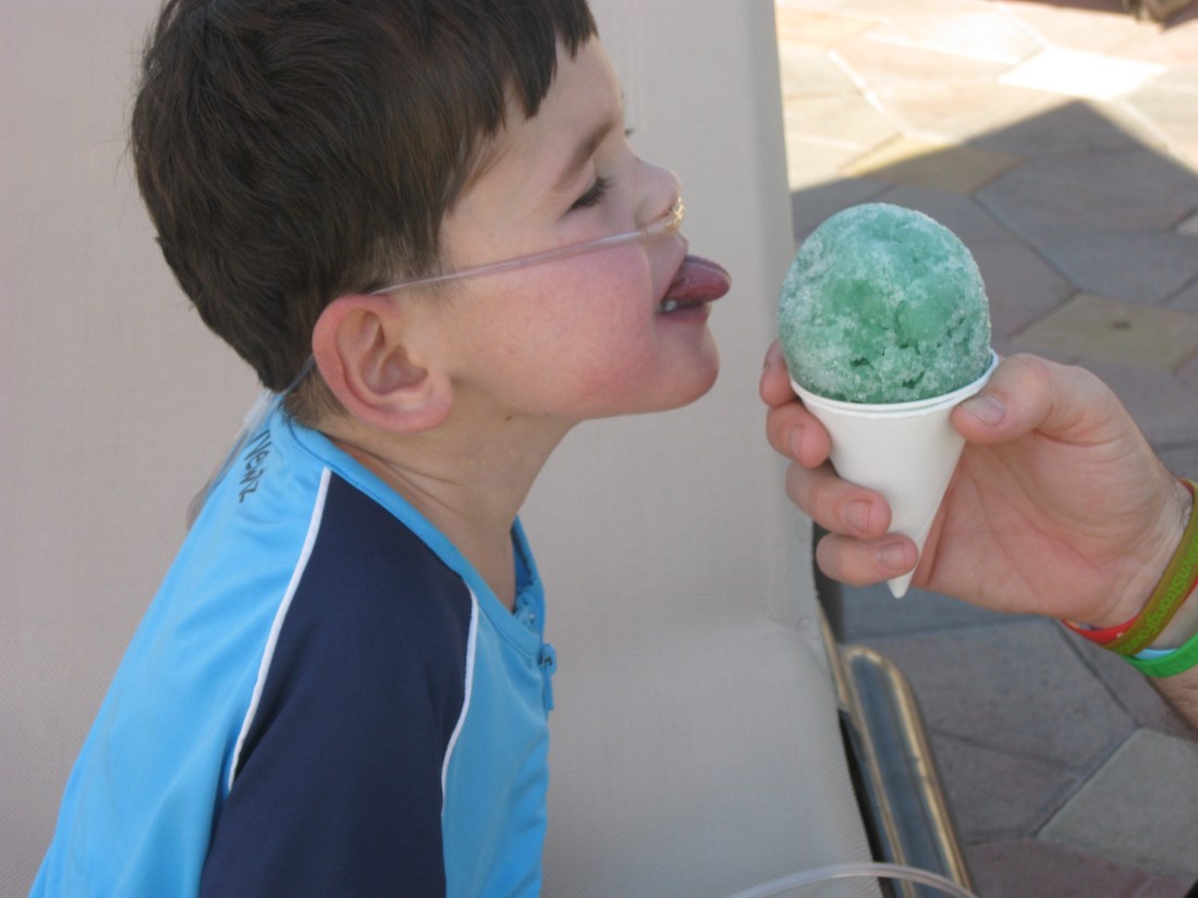 Oh yeah and Rudy likes sno-cones too!