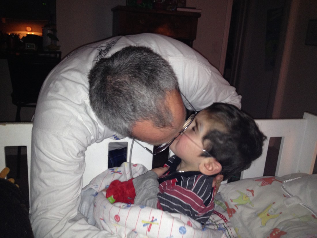 New Year kiss from Daddy!