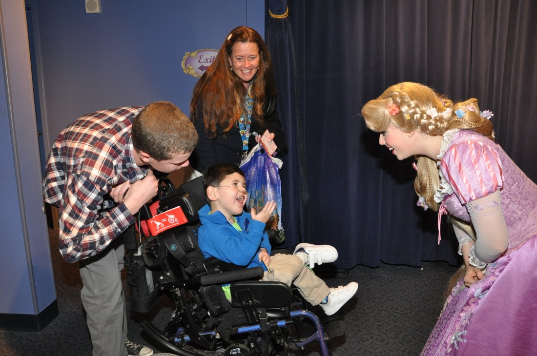 Wilson making sure Rudy meets Rapunzel.