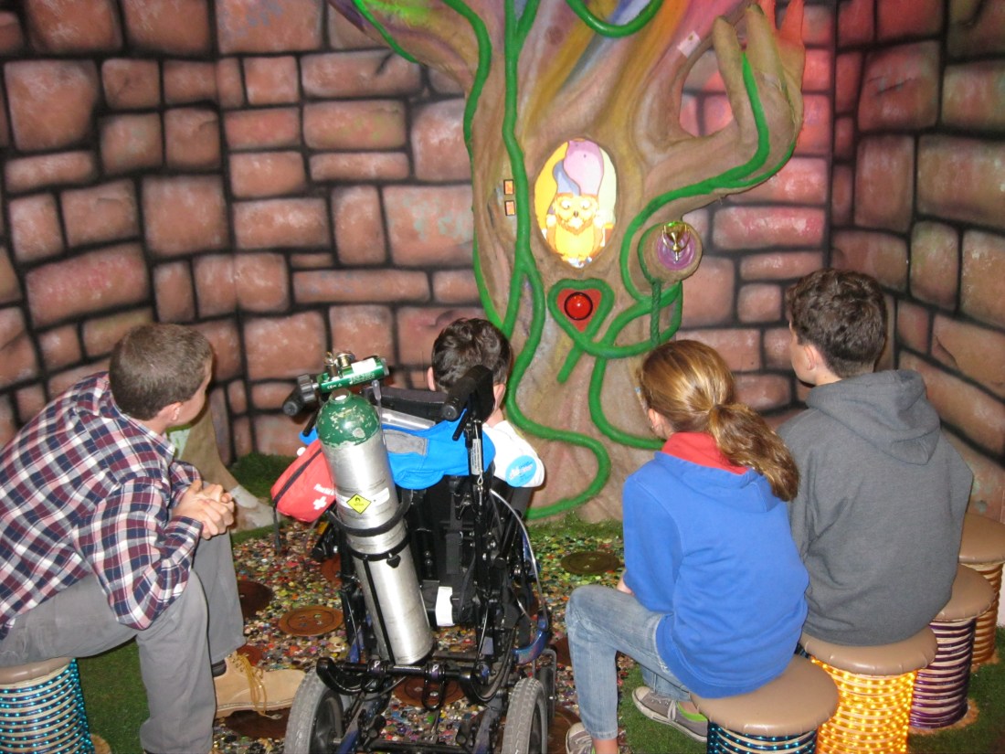 At the Castle of Miracles at GKTW waiting for Rudy's magical pillow to appear!