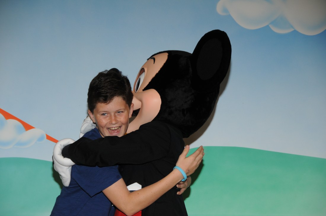 A BIG hug from Mickey!