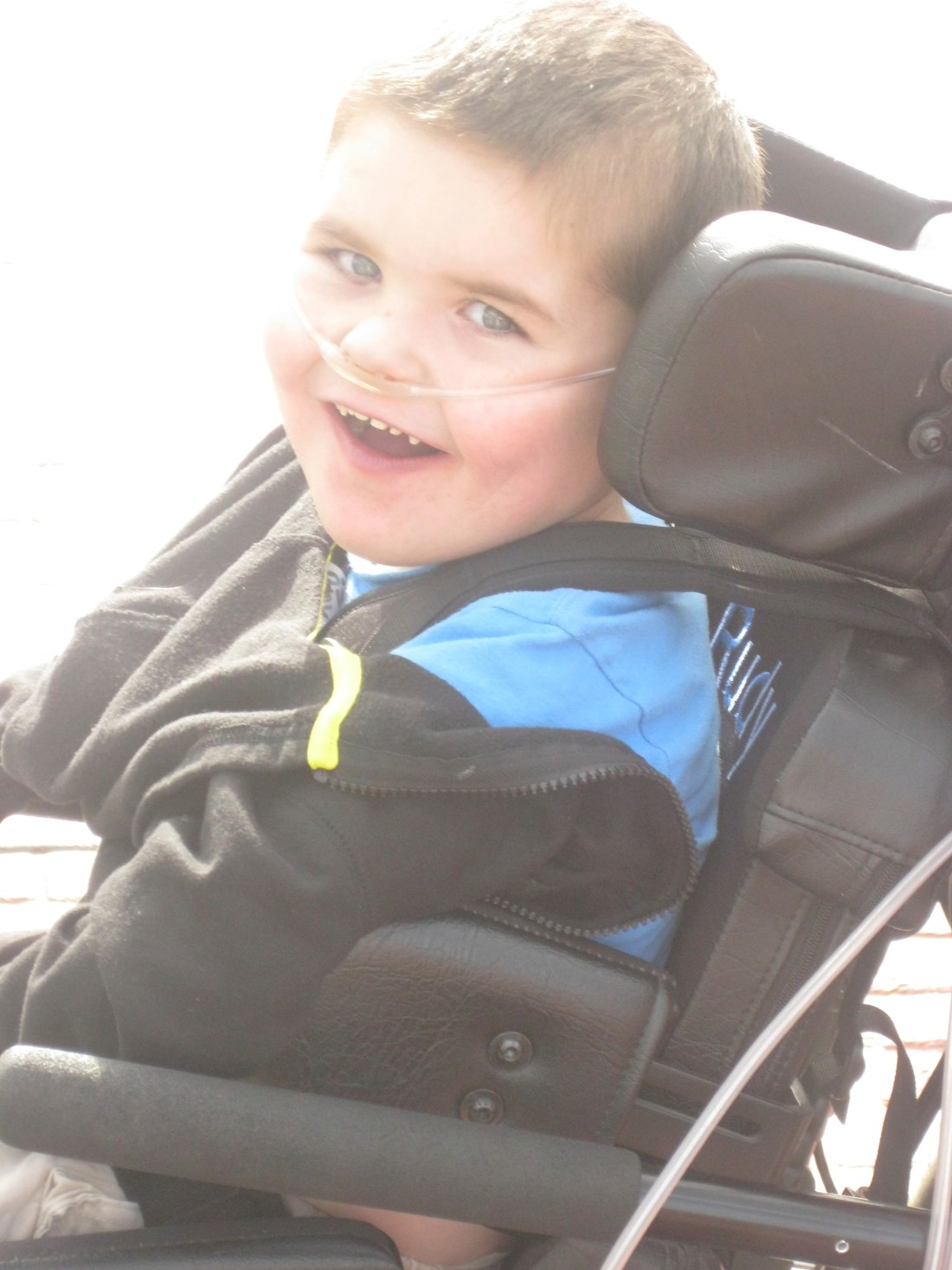 Rudy couldn't go on any of the rides but he sure had a big smile on his face celebrating his big brother!