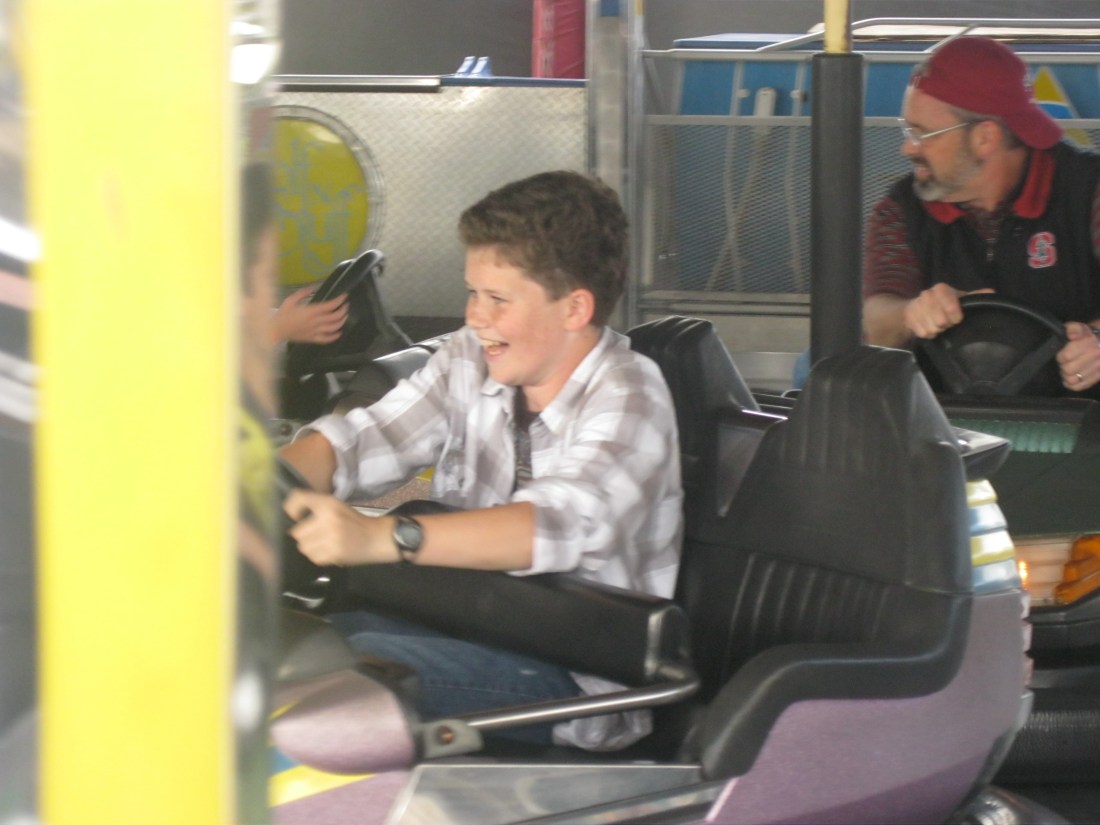 The fun included bumper cars...