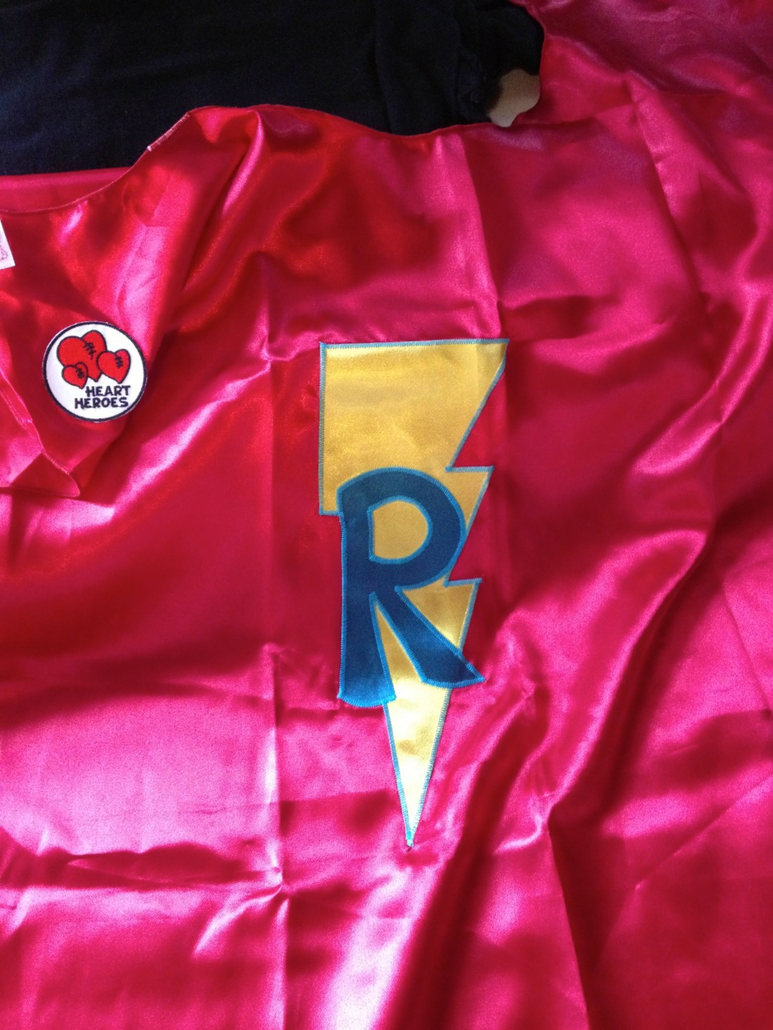 Powercapes.com sent Rudy this cool "Heart Hero" cape to wear to doctor appointments and procedures!  Fun idea!