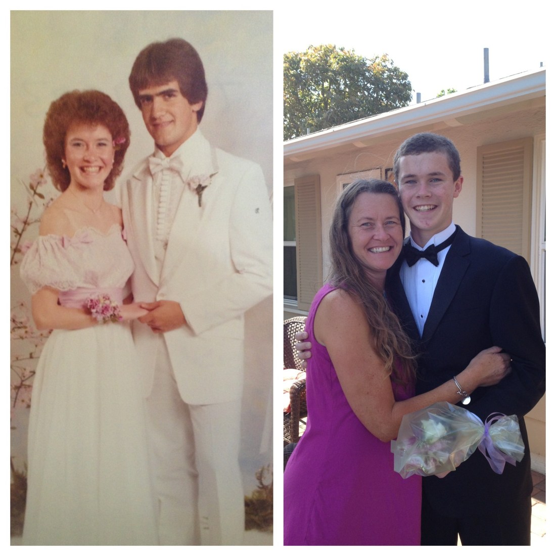 It was a big weekend for dancing as Wilson went to his first prom on Saturday.  As I helped Wilson prepare to get ready, it dawned on me that I went to my first prom this same week 30 years ago!  ha ha  