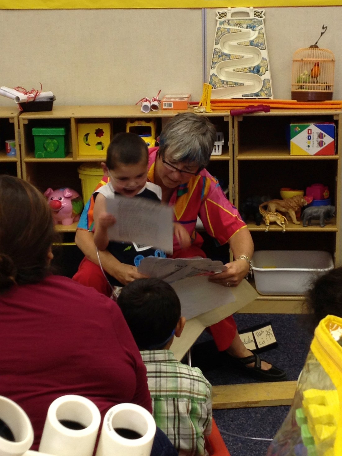 Rudy gets his turn to pick out a song..."Wheels on the Bus" is his choice, of course!