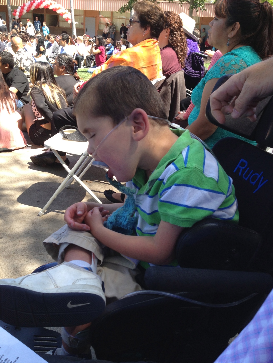 Rudy fought hard to stay awake but finally fell asleep during the "S's"!  :) 