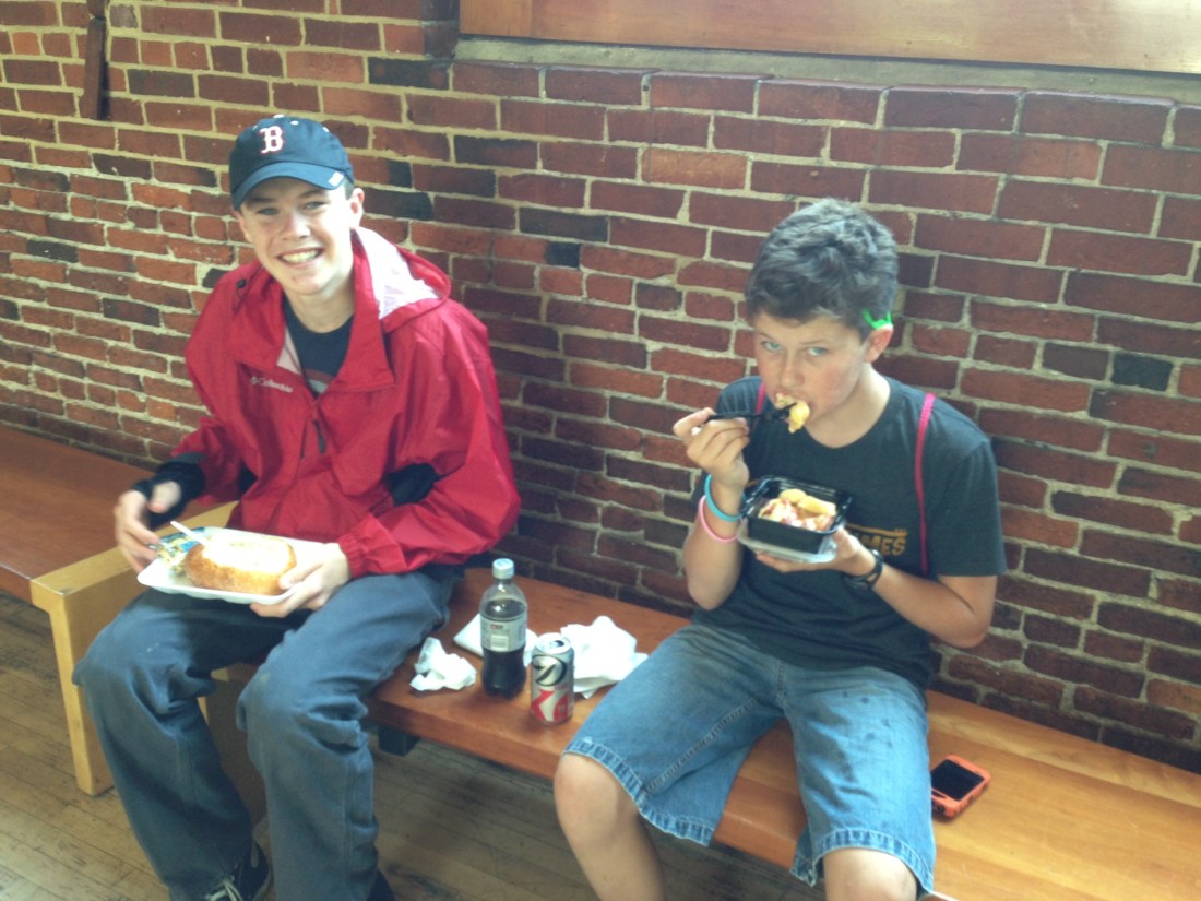 The boys enjoying all things Boston!!!! :)