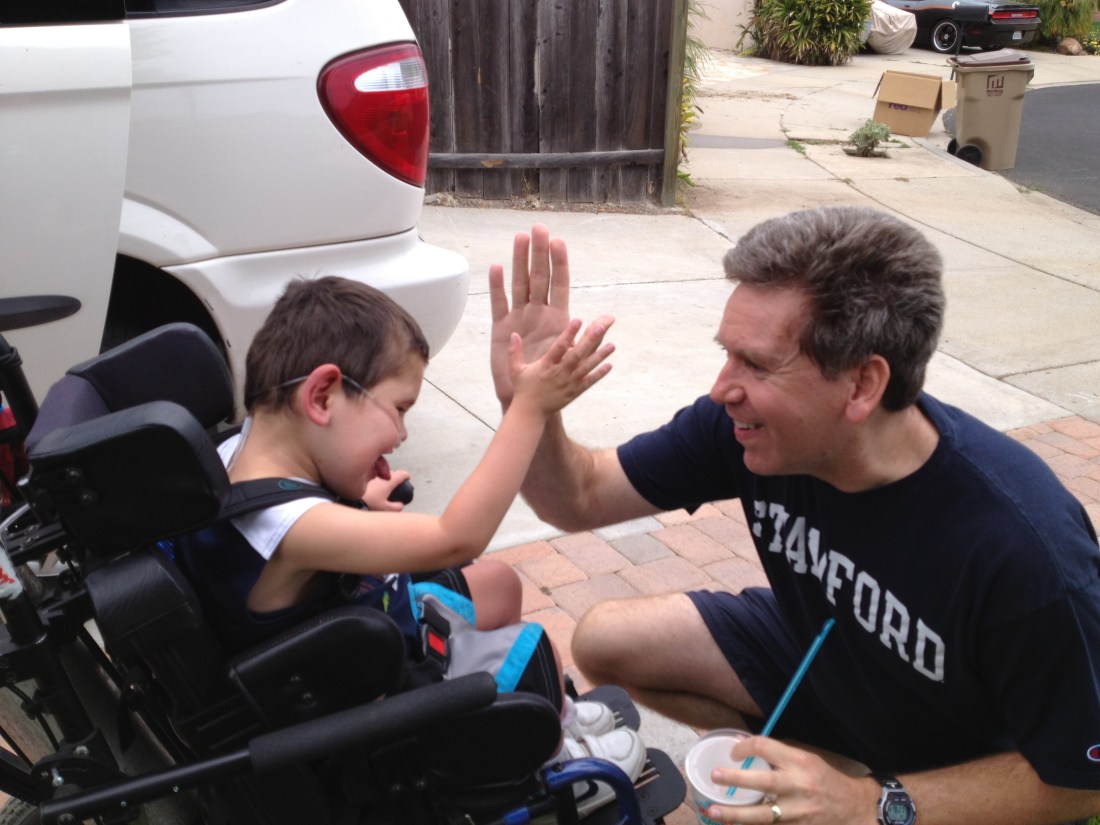 High fives for Dave!