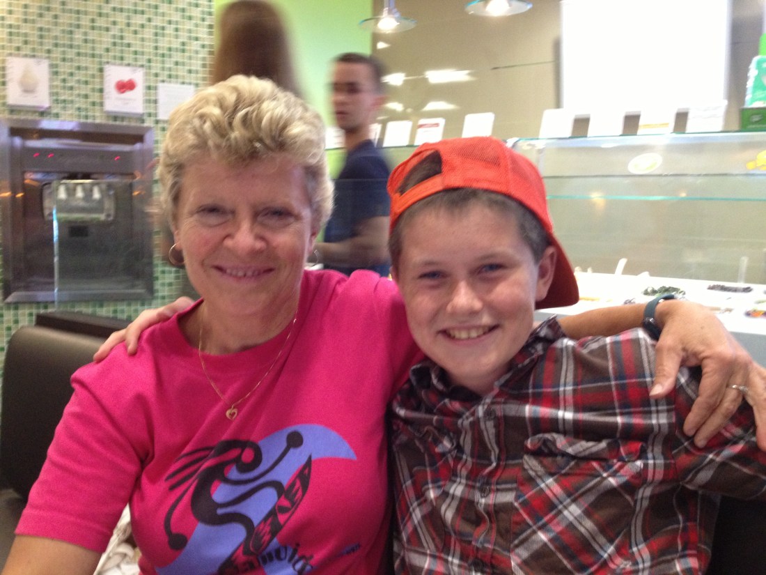 Max and his godmother ;)  We love you Susie!!