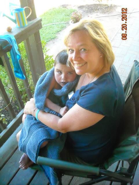 Gettin' some godmama love from Gracie...