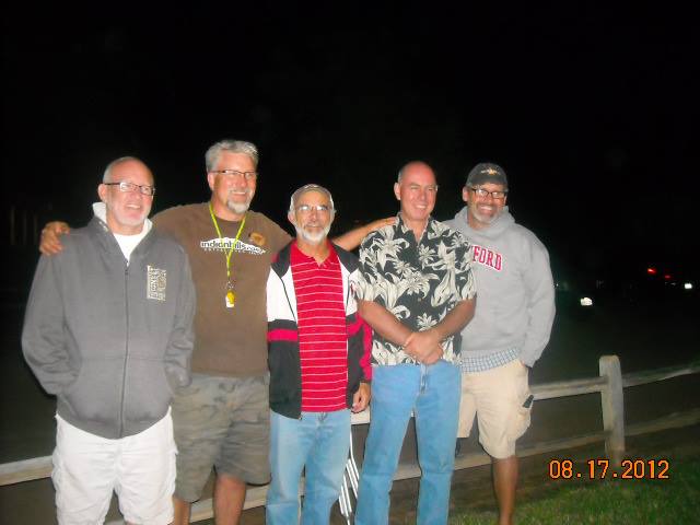 A special reunion with dear old friends...(Jerry, Marlin, Curt and Gary)  Did anyone get a good pic of us gals?
