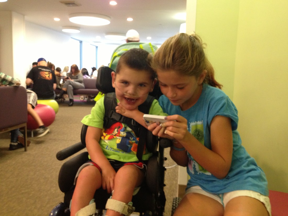 I was glad Livy was around to help occupy Rudy as we had a TWO HOUR delay getting in to see the doctor yesterday!!!  