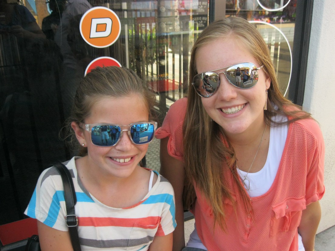 Livy and CeCe sporting new sunglasses!