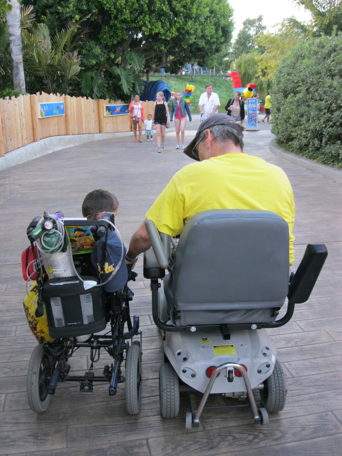 Daddy and Rudy were scooter buddies for the day.
