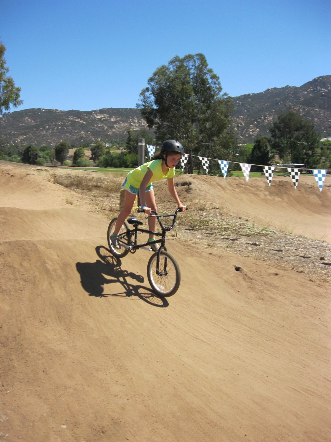 One last run on the BMX course...for Olivia