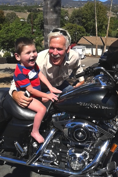 Uh oh!  All is took was one second on Rick's bike and Rudy was hooked!  Honorary Black Sheep perhaps?