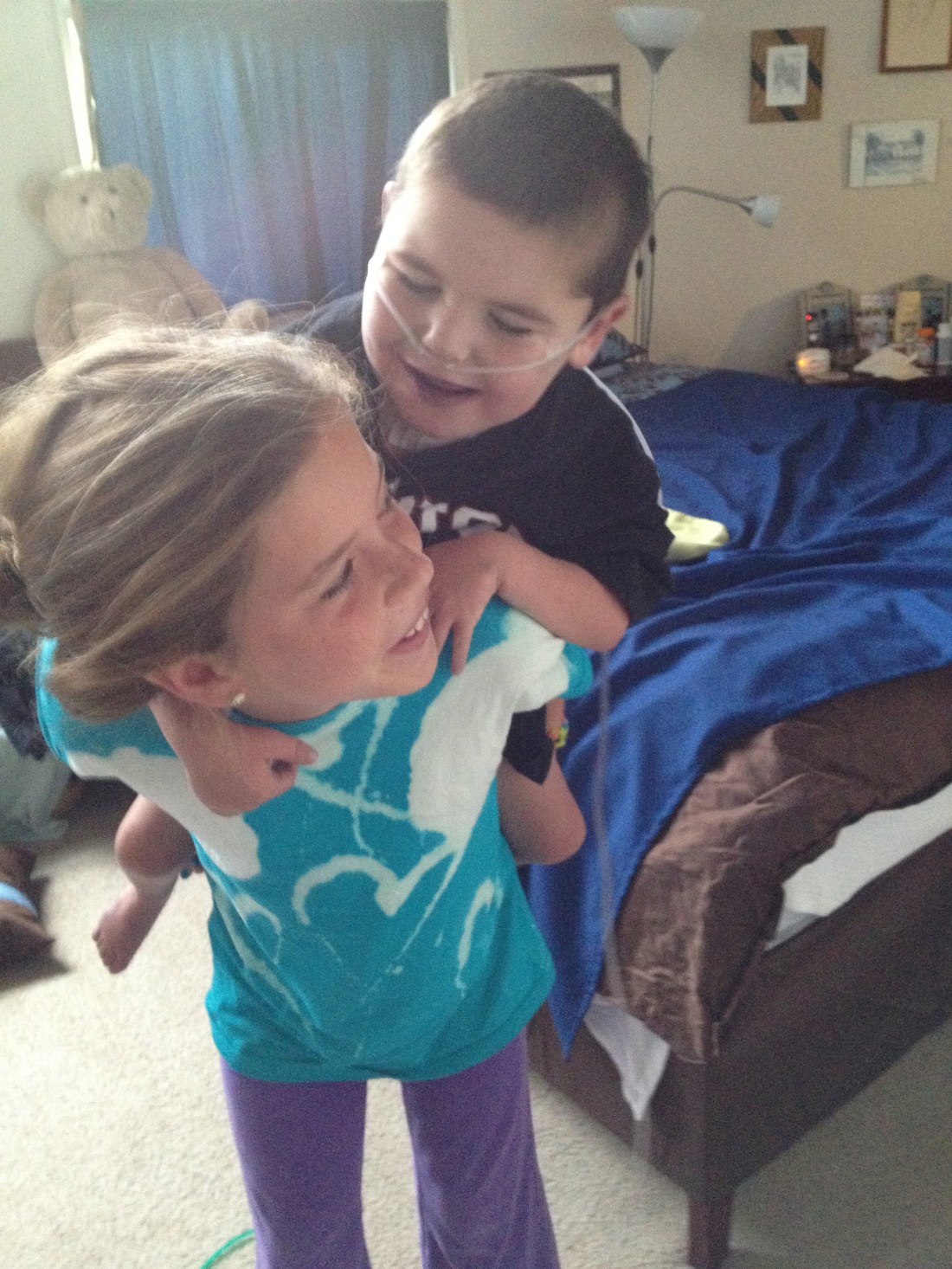 Ever patient Olivia playing with Rudy this fall.