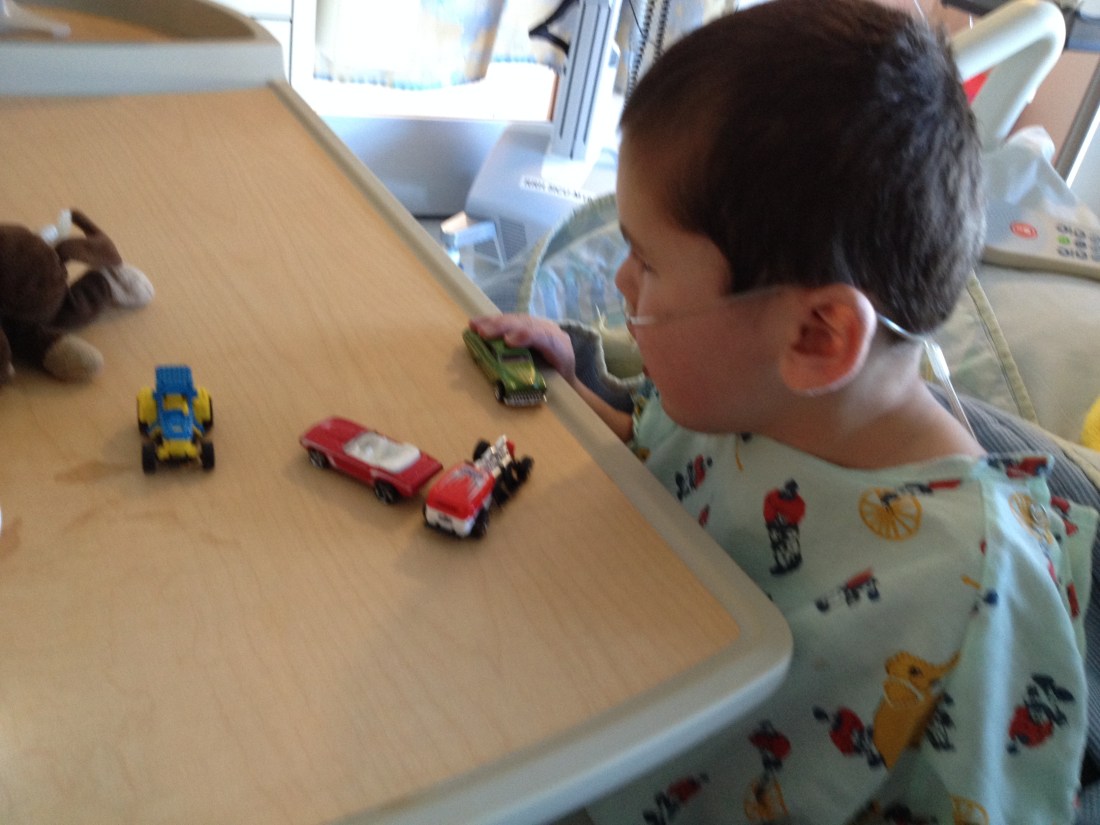 One of the big perks of being at the Mattel Children's Hospital is the never ending supply of Hot Wheels!  :)