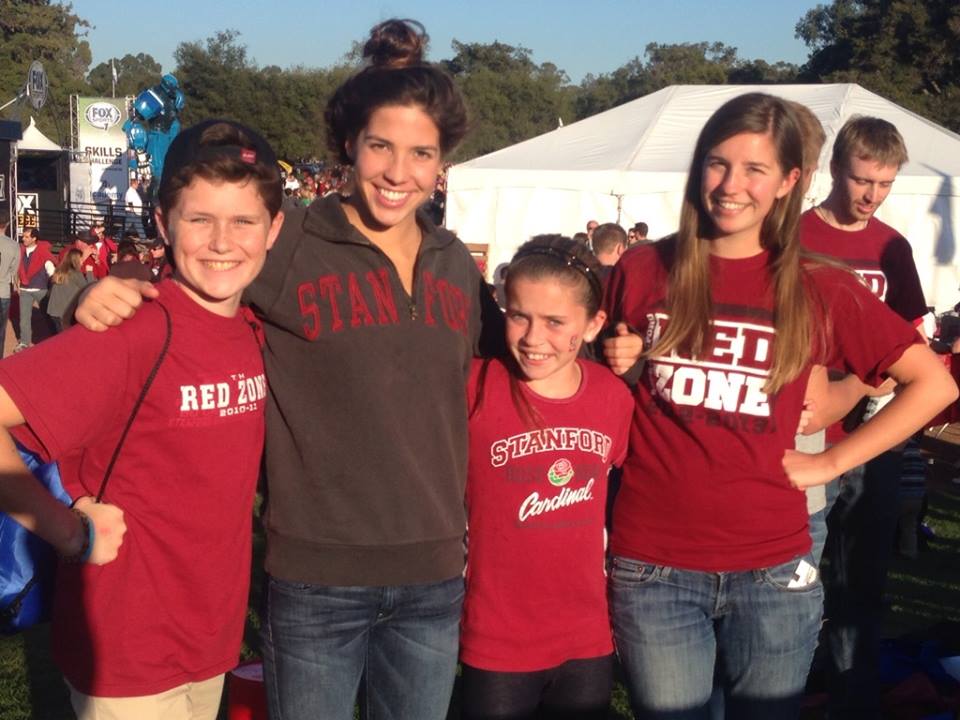 Max and Livy at the Stanford/Notre Dame game with our god-daughter Maya and her sister Sarah…Fear the Tree!!
