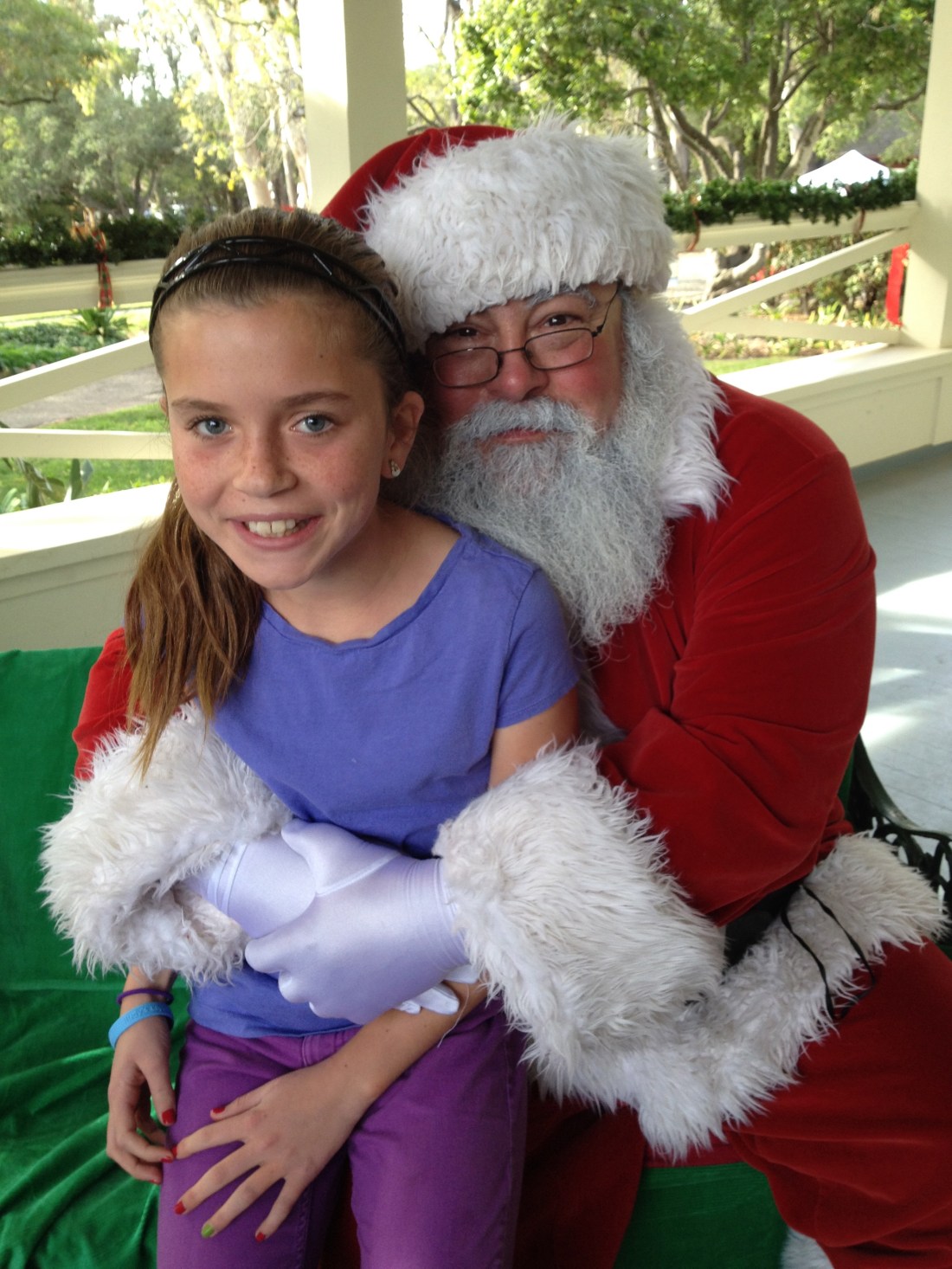 When you visit the same Santa year after year, you get pretty friendly...