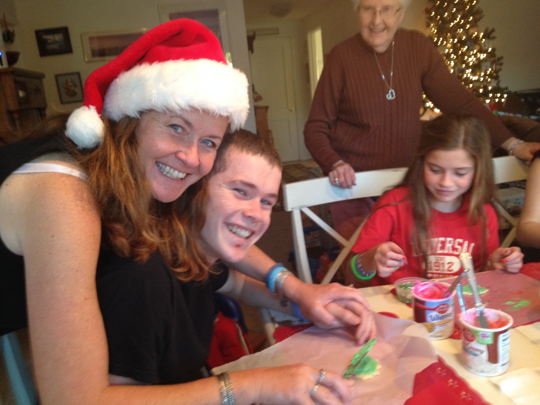 Last minute Christmas preparation included cookie decorating…Wilson spent 20 minutes on one cookie!!