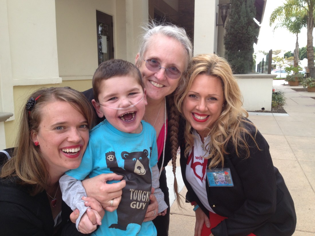 Rudy was all smiles with Jeni, Joyce and Rayme!