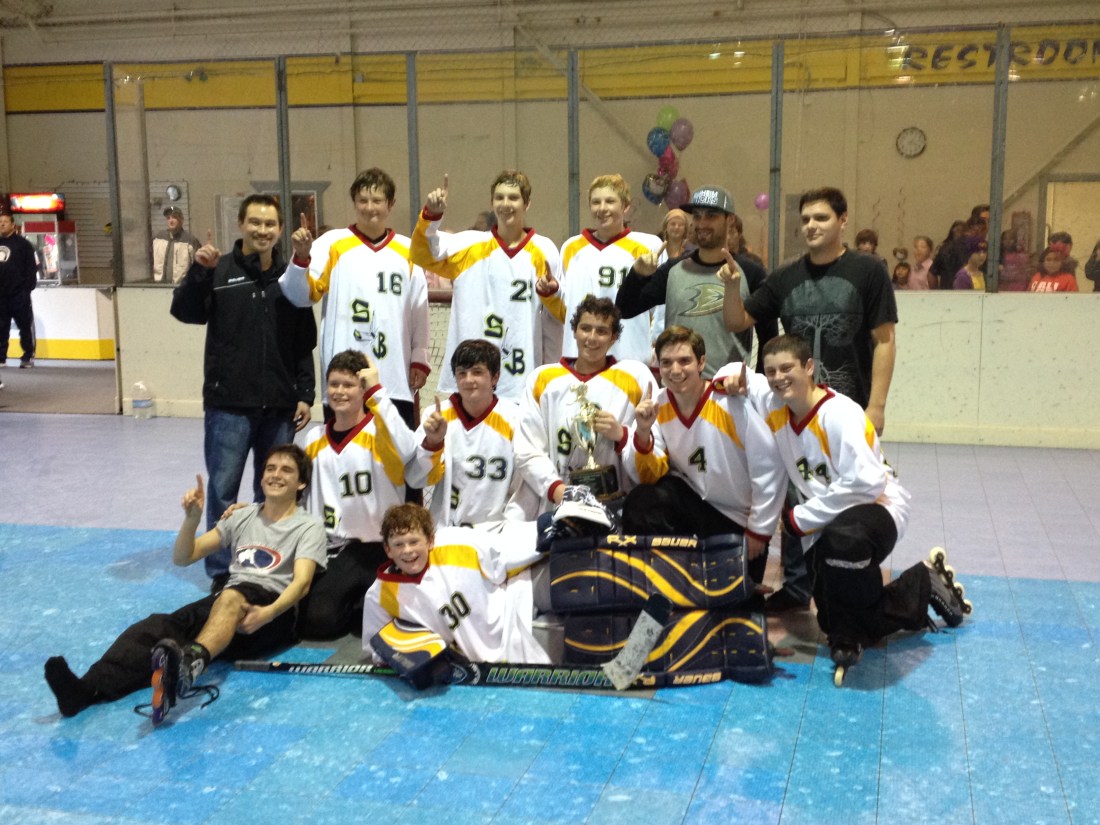 Not that it has anything to do with CHD Awareness Week but Rudy got to see Max's JV Hockey Team win the league championship on Saturday in a double-overtime, nail-biting finish!!