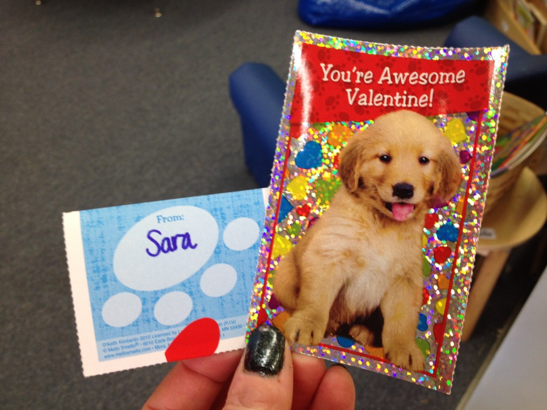 Great minds think alike…Rudy and his nurse, Sara, brought the exact same Valentine's to share with the class!!!  ha ha