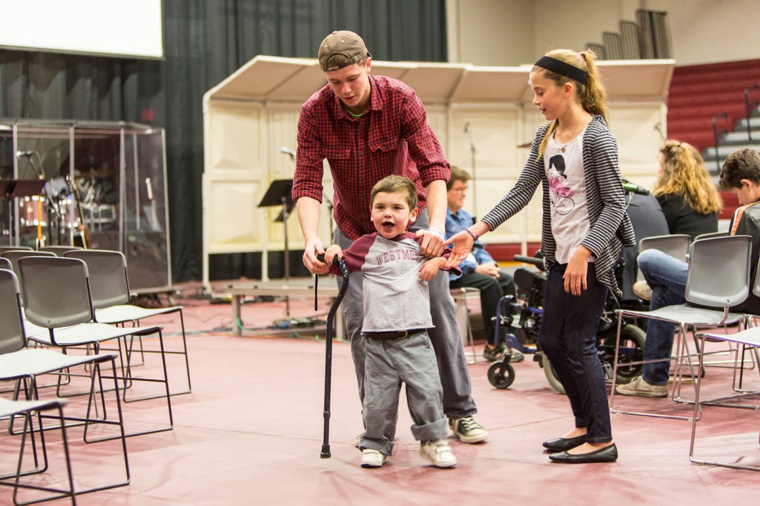 Rudy getting the "wiggles" out with Wilson and Olivia.